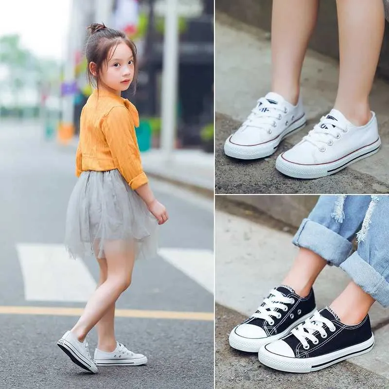 Qnox Sneakers gloednieuwe kinderen canvas sportschoenen geschikt voor en vrijetijdsmodieuze ademende appartement loafers bo D240515