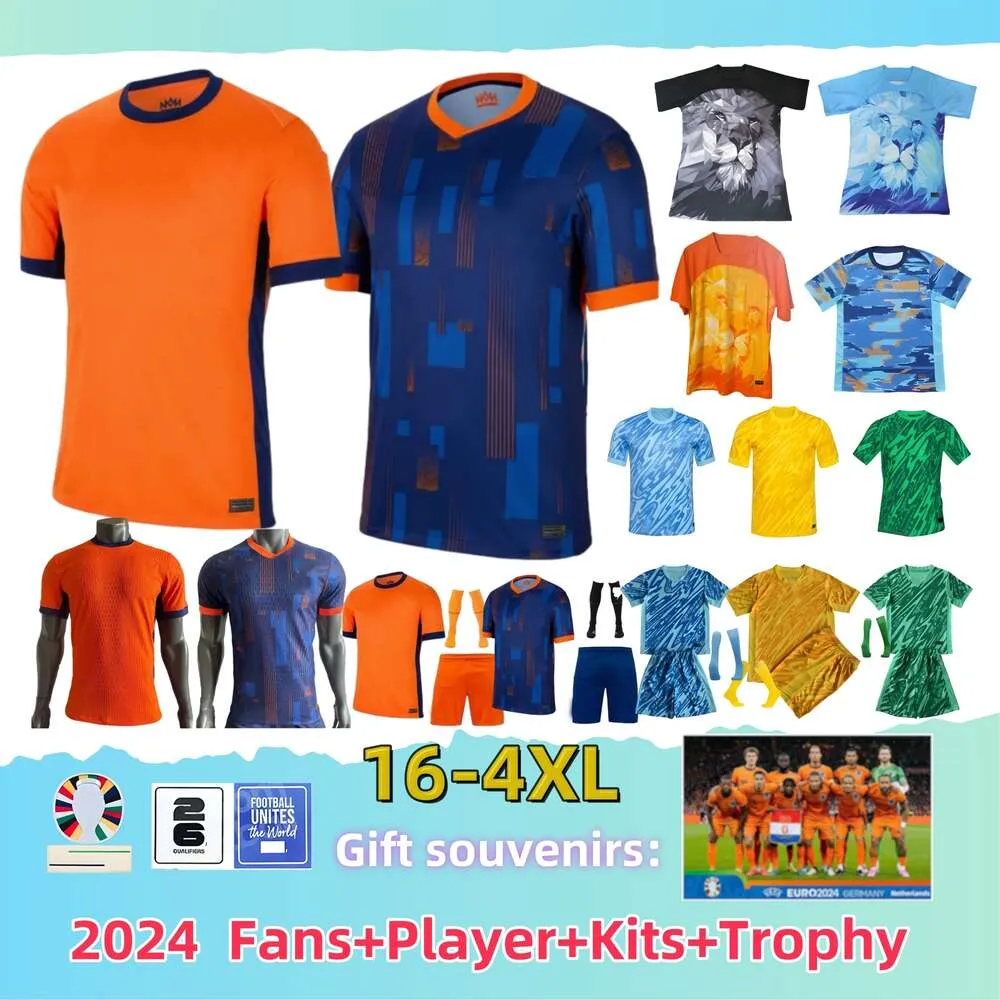 Xxxl 4xl 2024 GAKPO SOCCER Jerseys Memphis de Jong Virgil de Ligt Memphis Dumfries Bergvijn Klaassen Xavi Simons Fan fan