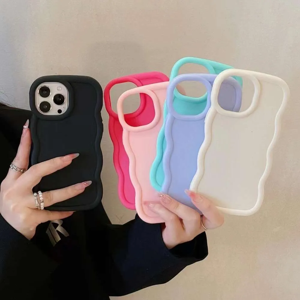 بدلة مواد نمط الموجة Instagram قادرة على iPhone 15 Pro Max Phone Case Skin Skin 12 Colored 14 Plus