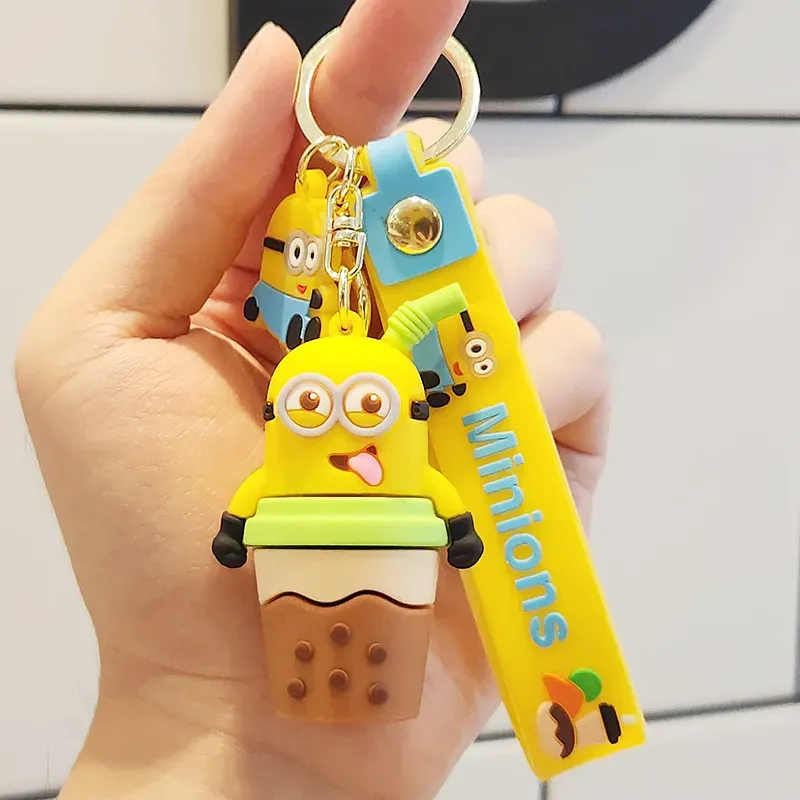 Kawaii Bulk Anime Car Keychain Doll Charm Key Ring Wholesale in Bulk Cute Couple Students Personalized Creative Valentine`s Day Gift 5 Style A11DHL