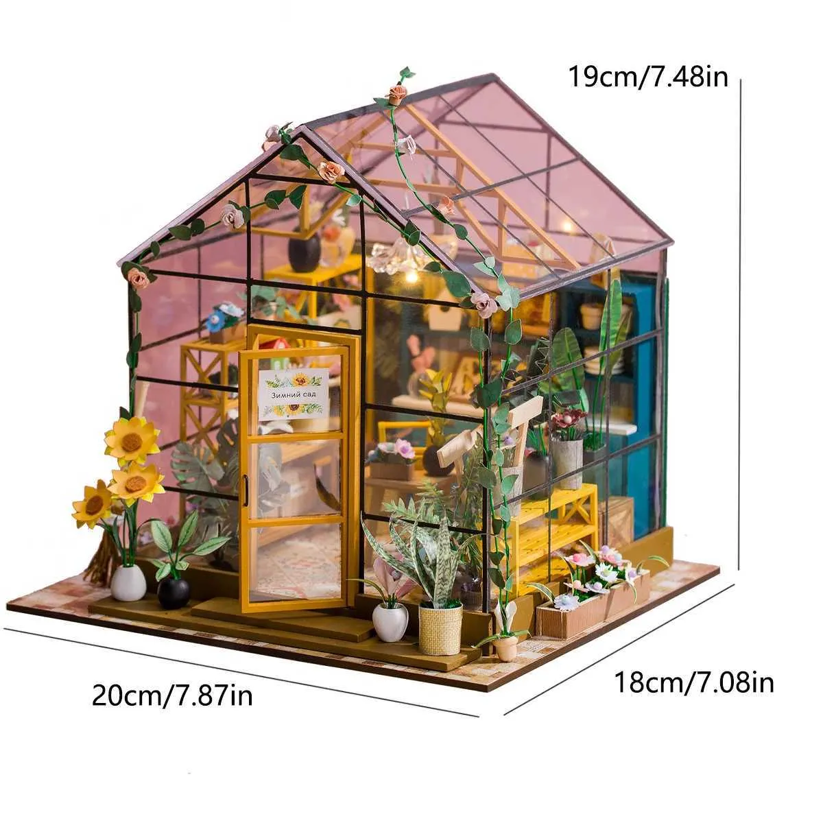 Architecture/DIY House Baby House Kit Mini DIY Flower House Handmade 3D Puzzle Assembly Building Model Toys Home Bedroom Decoration with Furniture Wo