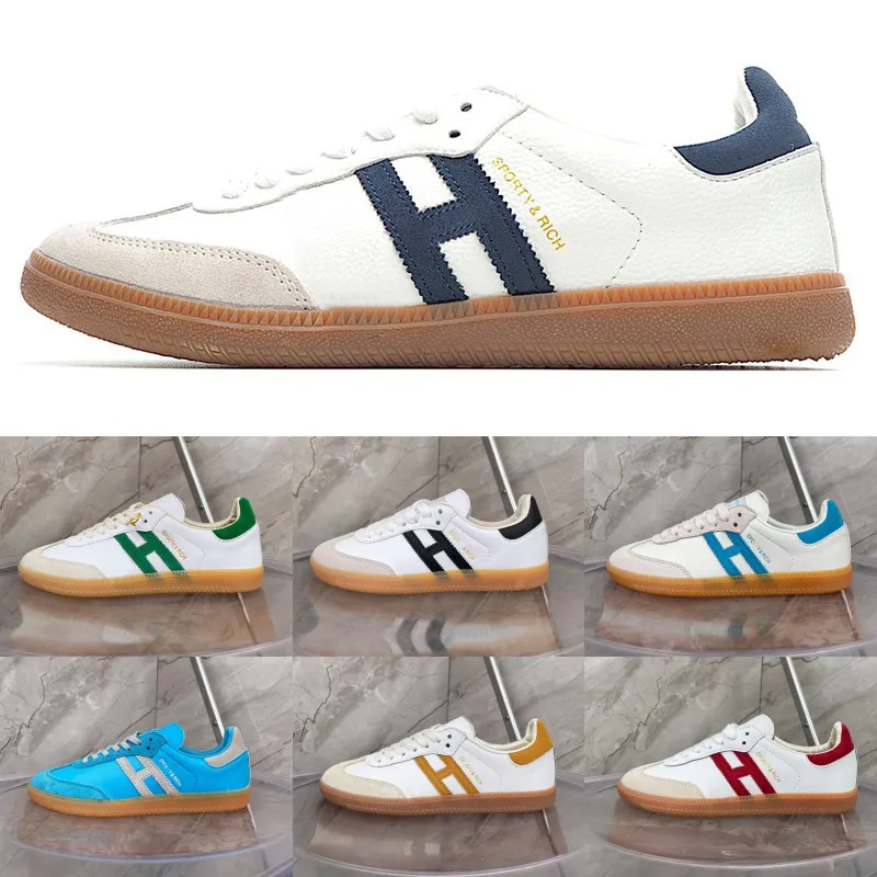 2023 Sporty Rich Blue Rush White Black Cream Blue White Navy Blue Red Yellow Designer Skate Shoes Men Women Sports Low Sneakers 36-45