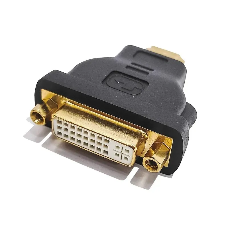 Adapter Bi-riktad DVI D 24+1 hane till HDMI-kompatibel kvinnlig kabelkontaktkonverterare för projektor Audio Video Cables Part
