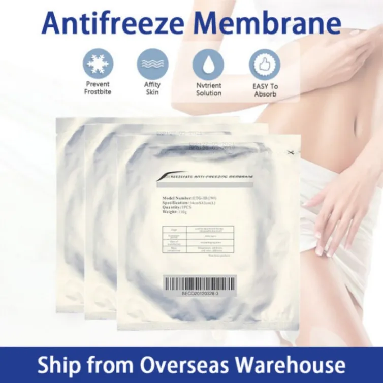 Tillbehörsdelar Antifromeze Membran för Criolipolisis Equipment Cryolipolysis 360 Cellulite Borttagning Fat Freeze Portables