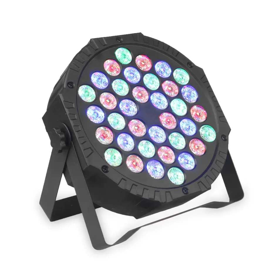 36 LED RGB DMX512フラットステージパーライトエフェクトDJディスコパーティーウェディングホリデーバークラブデコレーションショーサウンド活性ランプ