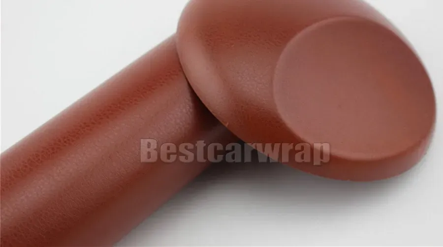Klistermärken brun läder vinyl bil wrap film bil interiör yttre vinyl wrap hud med luftbubbla gratis 1,52*30 m/roll