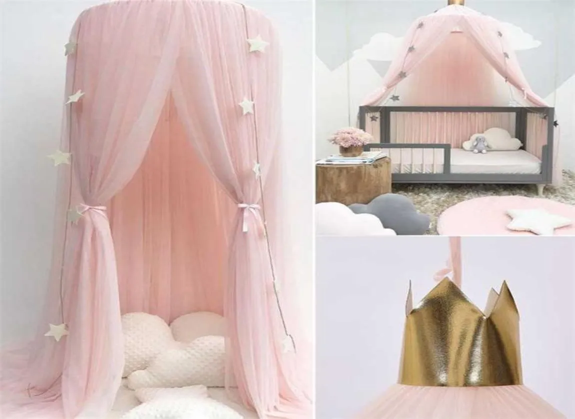 Summer Children Kid Bedding Mosquito Net Romantic Baby Girl Round Cover Canopy For Nursery CA 2111061848477