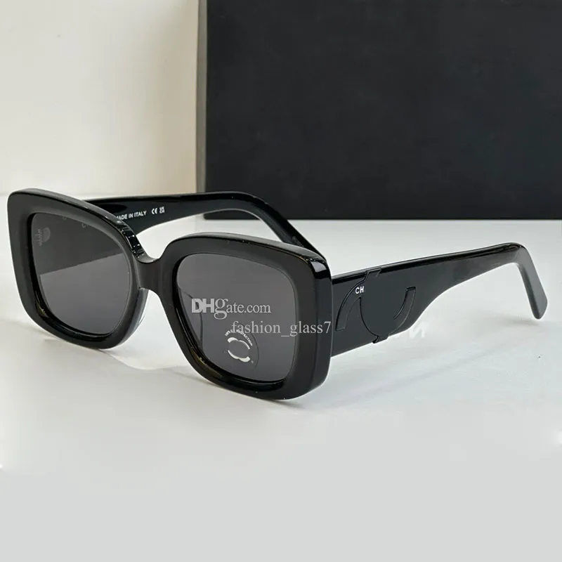 Womens Fashion Rectangular Frame Solglasögon lyxig utomhus Sunvisor Designer Högkvalitativ UV400 -resistenta solglasögon med originalbox CH6824