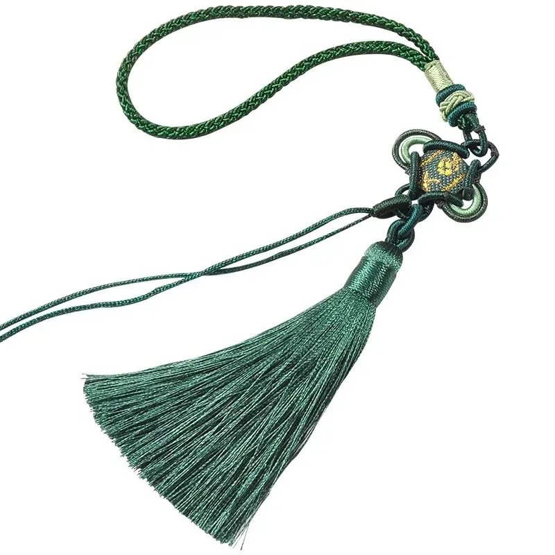 Çin düğümleri püskül diy kolye kolye takı giysi dekoratif aksesuarlar araba anahtar çanta kolye diy zanaat püskül saçak