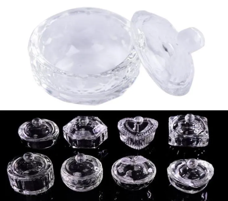 Nail Art Equipment 1PC Acrylic Powder Liquid Crystal Glass Dappen Dish Lid Bowl Cup Holder Manicure Tool For5616968