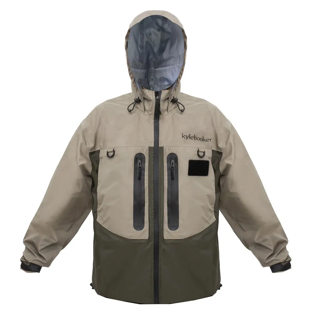 Mens Breathable Fly Fishing Wading Jacket Waterproof Fishing Wader Jacket Clothes Outdoor Hunting Fishing Clothing 240515