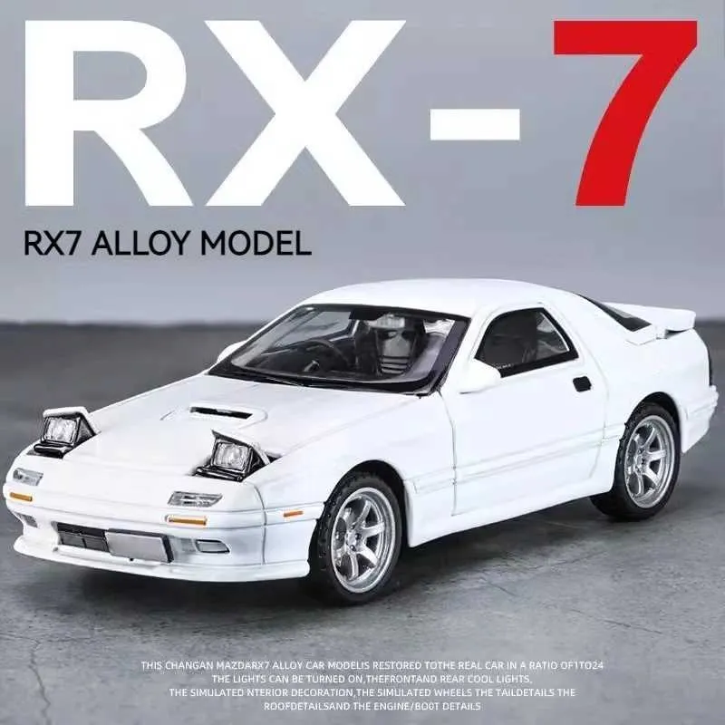 Diecast Model Car 1:32 Scale Metal Alloy Mazda RX7 FC with Sound
