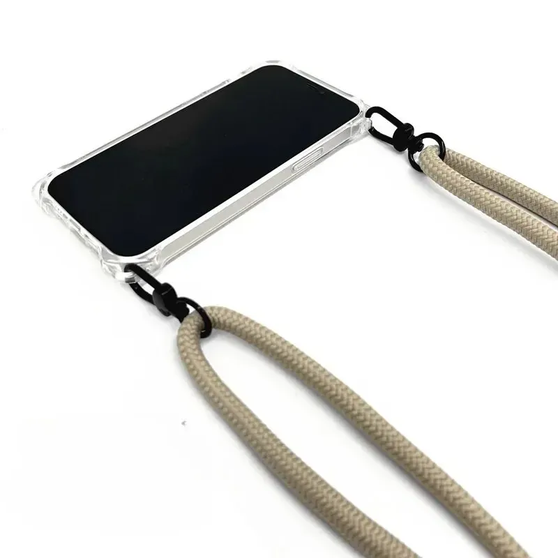 8mm Telefon Lanyard Verstellbarer Durchmesser Outdoor universeller Hülle Crossbody Schulterkartenhalle Kordelclip Hang Anti-verlorene Handgelenkriemen