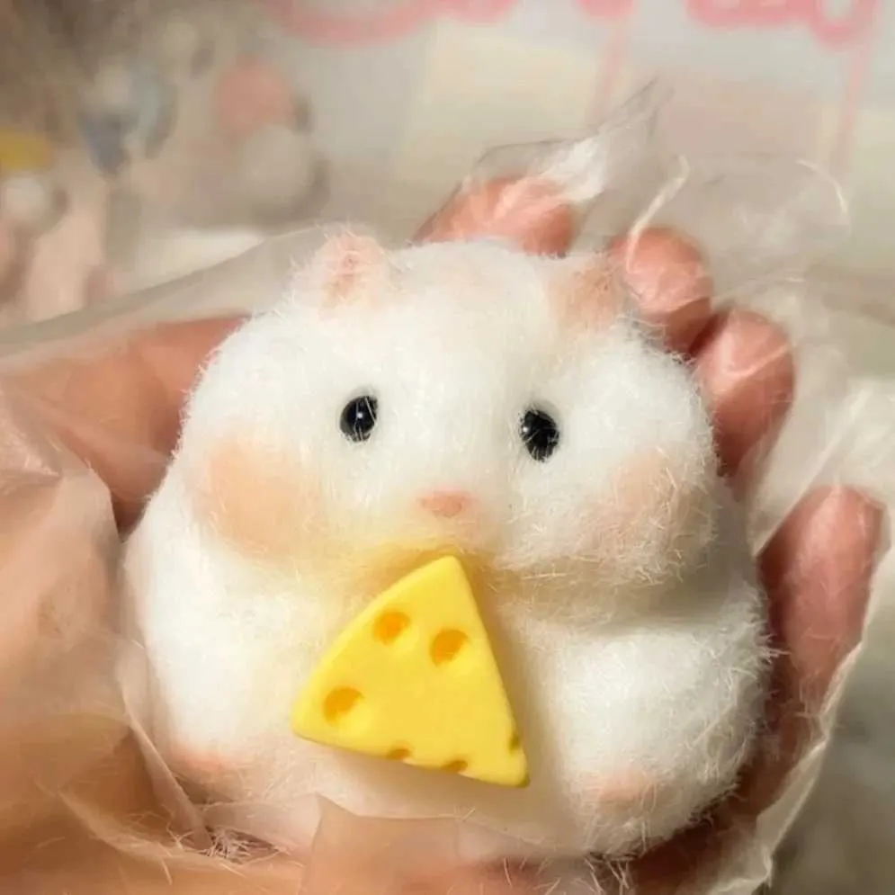 Decompression Toy Taba Squishy Mo Mushy Silicone Blur Cute Hamster Handmade Tabby Pressure Release Hand Relaxation Gift H240516