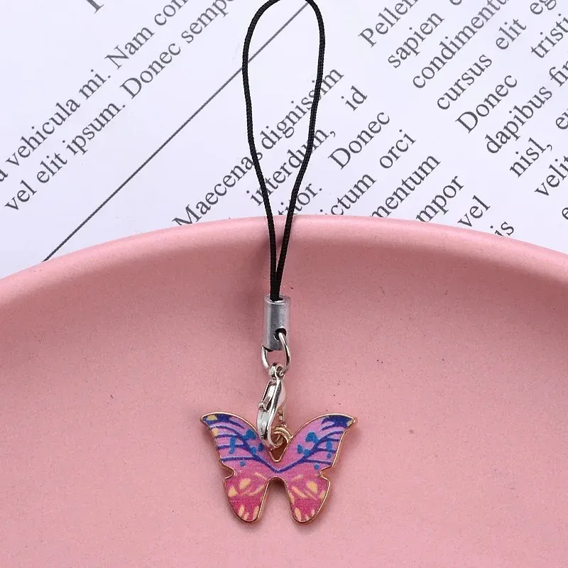 New Fashion Animal Shape Drop Oil Pendant Charms Phone Strap Lanyards Keys Hang Rope Handmade KeyChain Pendent Couple Gift