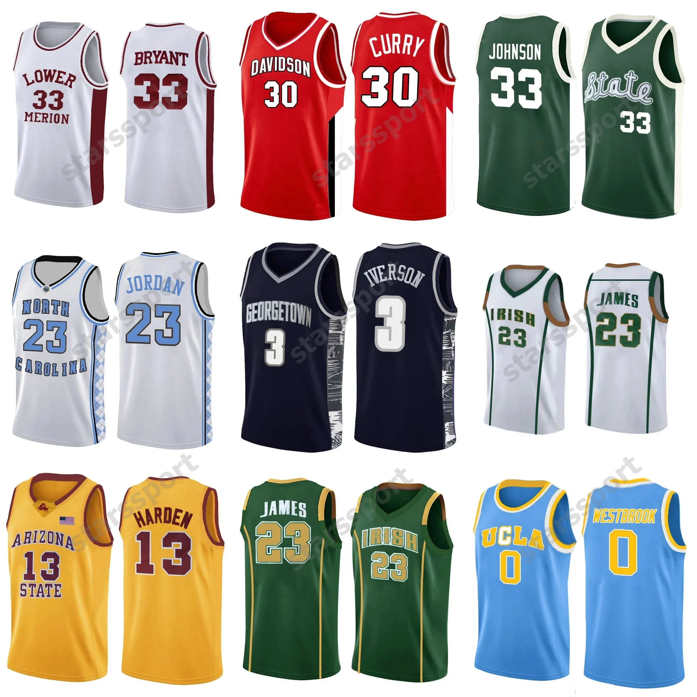 Ohio State Buckeyes 6 LeBron 23 James NCAA University Marquette Golden Eagles College Dwyane 3 Wade Basketball Jersey Davidson Wildcats College Stephen 30 Curry