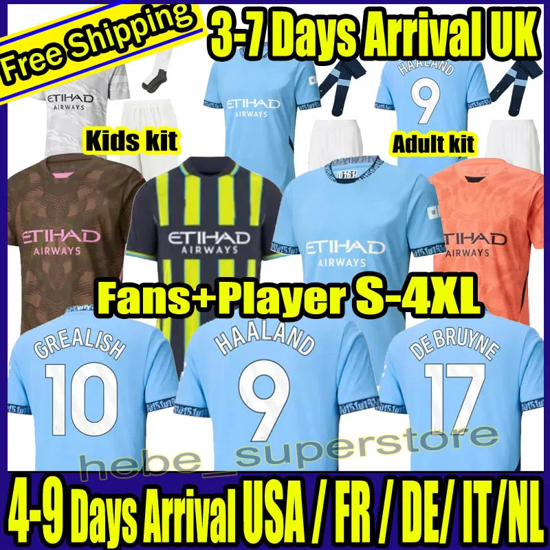 S-4XL 23 24 25 Haaland Soccer Jerseys 4th Chinese Mune of the Dragon Doku Rodrigo Grealish Mans Cities de Bruyne Foden 2024フットボールシャツキッズキットチャンピオンズファイナル