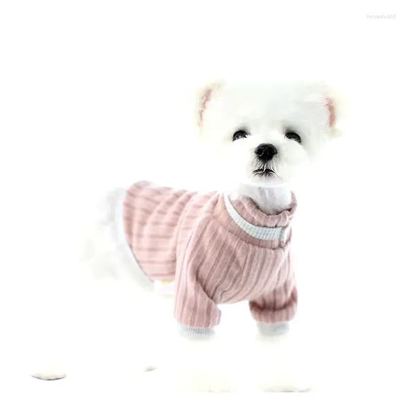 Hundkläder Turtleneck tröja Autumn/Winter Pet Clothing Lollipop 20 Cat Than Bear Ytterkläder fasta färger kan tvättas för hand