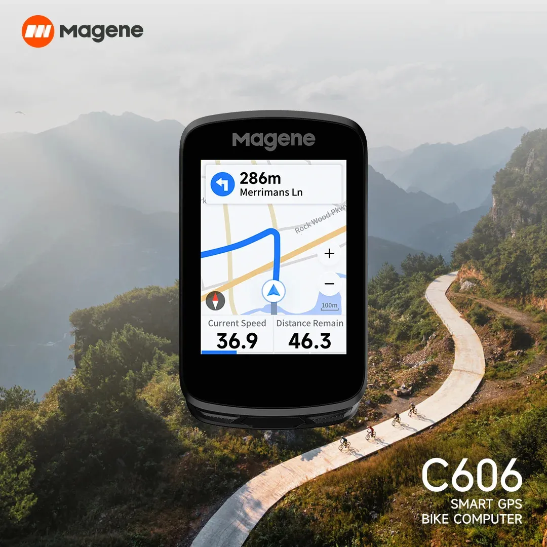 Trn Navigation Computer Magene C606 Smart Bike GPS Computer: 28-Color Touchscreen, Turn-by-Turn ...