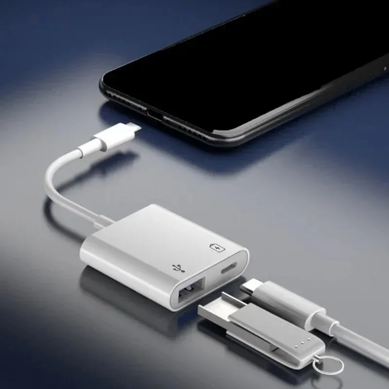 2 in 1デュアルUSBスプリッターDAC高速充電タイプ-Cアダプター電源USB 3.0 MacBook携帯電話の外部Android
