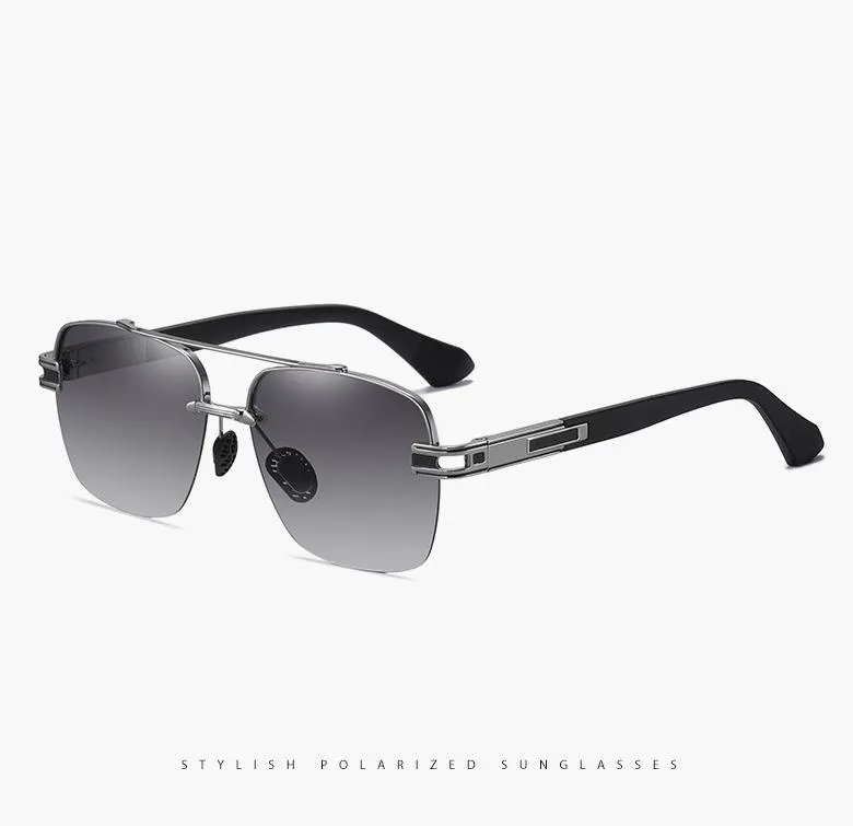 선글라스 남성 분극 운전 검은 렌즈 여성 안경 남성 클래식 금속 태양 안경