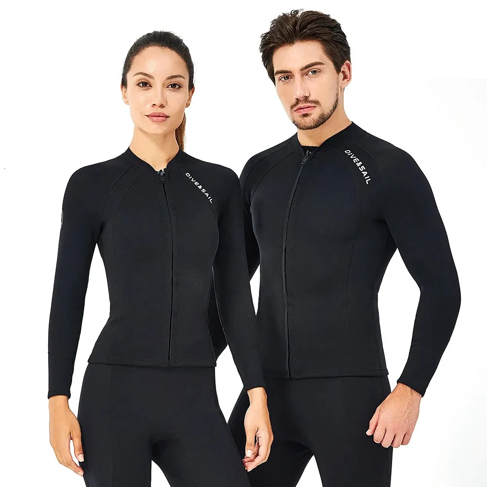 DHgate DIVE SAIL Womens Wetsuit Top for Diving Snorkeling Surfing and Swimming with Full Body UV Protection Quick Drying and Front Zipper Sports Outdoors