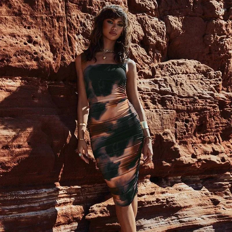 Summer Beach wear for Women: Sexy Print One Piece Spandex Cover Up Dress, Slim Fit and Solid Color Swimwear