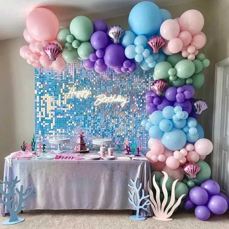 Party Balloons Mermaid Balloon Garland Arch Kit Little Mermaid