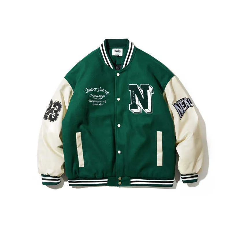 Tide Brand New Winter PU Leather Splicing Thickened Clip Cotton Baseball Jacket Cotton Jacket Q240516 From 23 81 DHgate