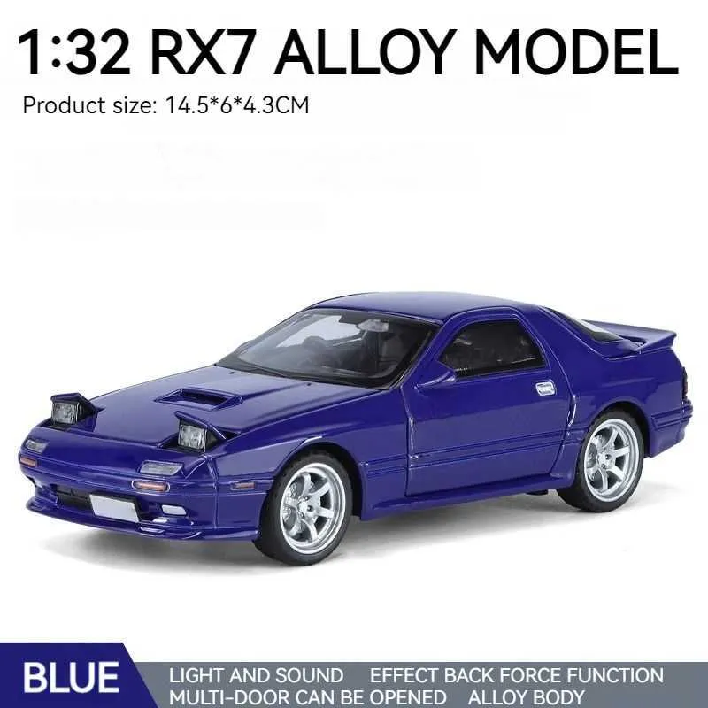 Diecast Model Car 1:32 Scale Metal Alloy Mazda RX7 FC with Sound