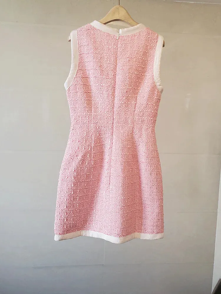 green emerald velvet dress Cutout Mini Pink Tweed Dress