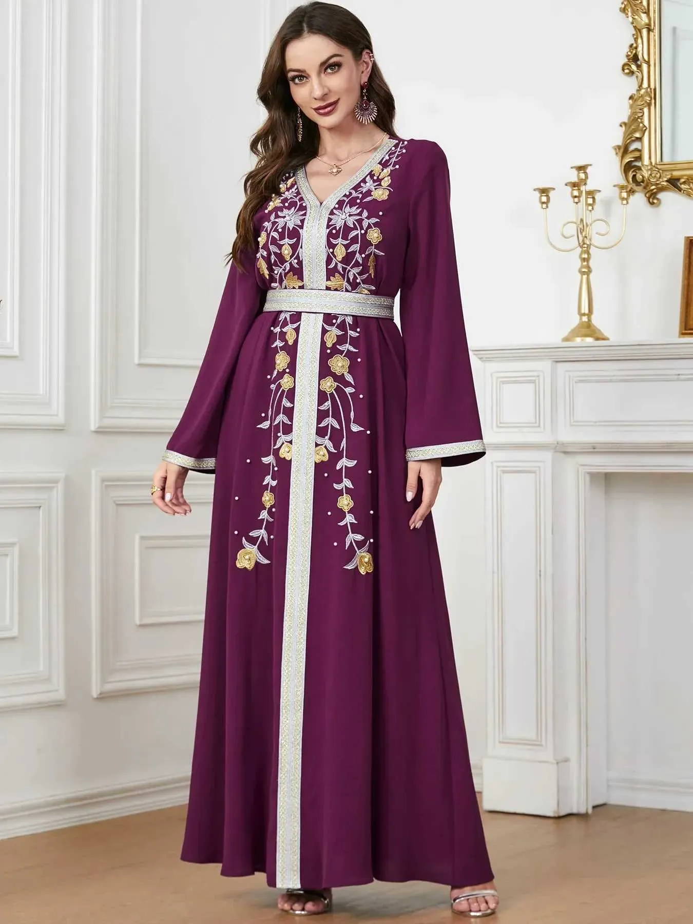 Muslim Party Dress for Women Jalabiya Abaya Ramadan Long Dresses Embroidered Polyester Caftan T240515 from Dhgate Ethnic Clothing - price 9.74 Muslim Party Dress for Women Jalabiya Abaya Ramadan Long Dresses Embroidered Polyester Caftan T240515 from Dhgate Ethnic Clothing - price 9.74