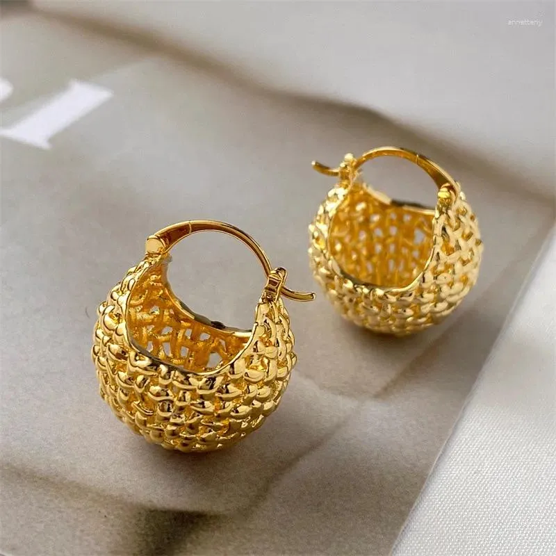 Dangle Earrings Fashion Elegant Basket Unique Metal 2024 Luxury Jewelry Accessories For Women Kolczyki