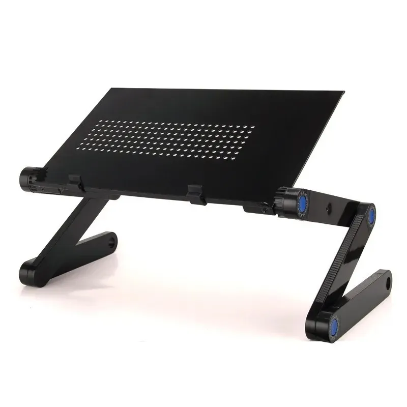 Laptop Stand Ajustável Laptop Stand Portátil Liga de Alumínio Lapdesk Para Sofá de TV Sofá PC Notebook Stand com Mouse Pad Pad