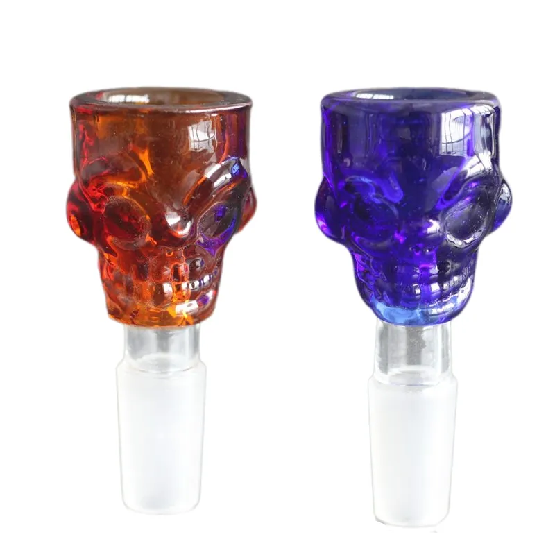 Bol en verre bangs pour pipe à eau en verre Bong Bong Banghah accessoire fumage accessoire shisha skulll coloré mâle épais