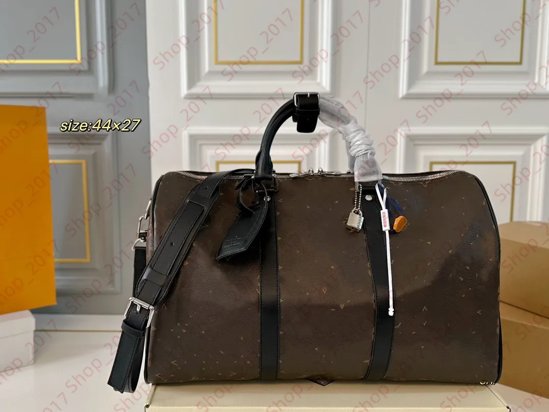 Designer Duffle Bag Classic Velho Viagem de Flores Viagem Couro