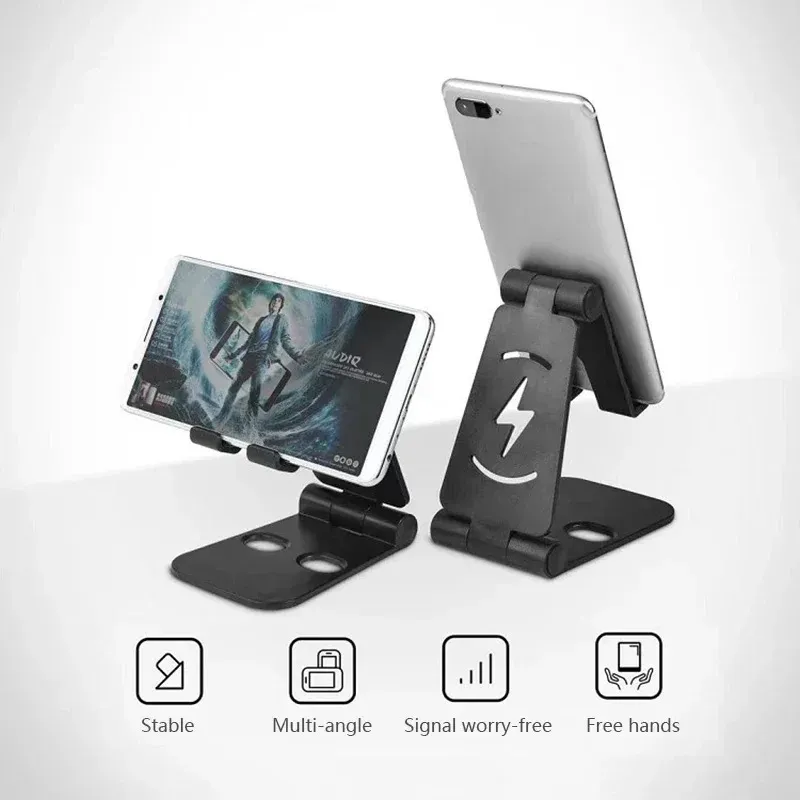 حامل سطح المكتب المحمولة قابلة للطي ميني MOBLIE PHONE Stand for iPhone 14 13 Pro Max iPad Xiaomi Desk Bracket Portable حامل.