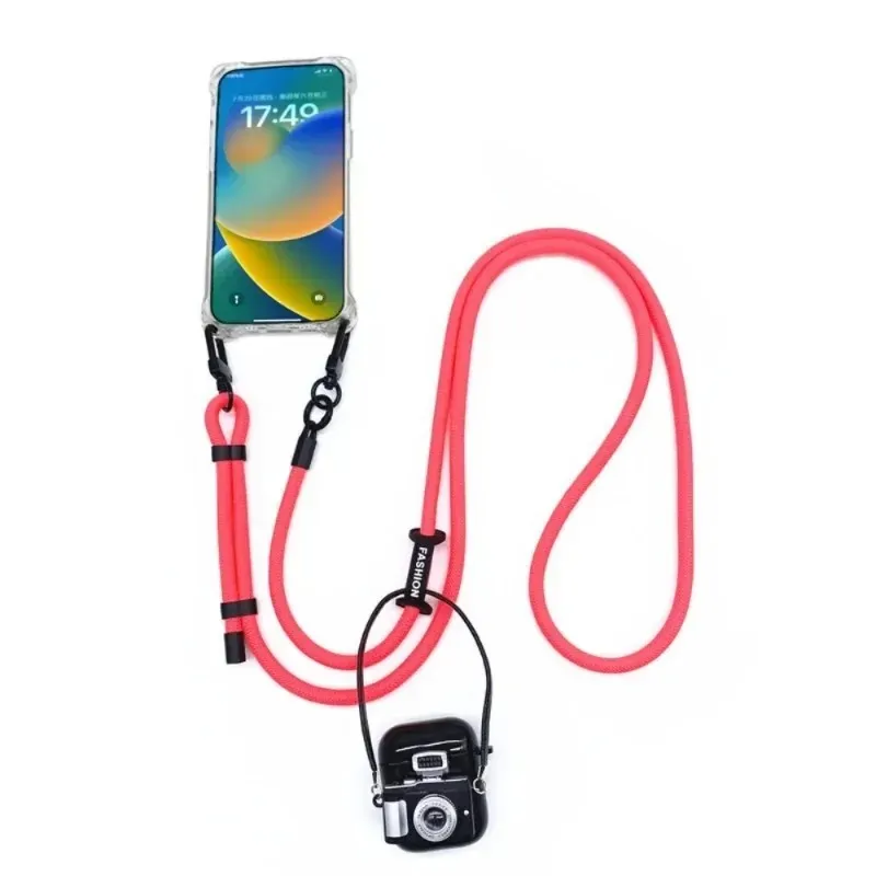 7MM Phone Lanyard Adjustable 1 Cm Diameter Outdoor Universal Case Crossbody Shoulder Neck Cord Clip Hang Anti-lost Wrist Strap