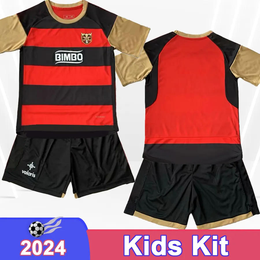 2024 Peluche Caligari Kids Kit Soccer Jerseys Lopez Dani Lopez Diego Furby Corona L.Jackson Home Football Shirts Child Kort ärmuniformer
