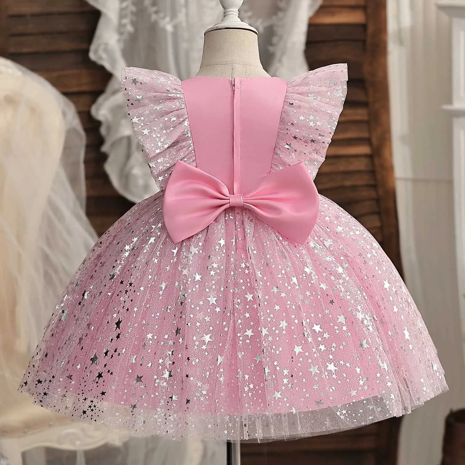 slim fit dress slacks Cinderella Couture Satin Long Flower Girl Dress - Blush - Size 12 main image 0