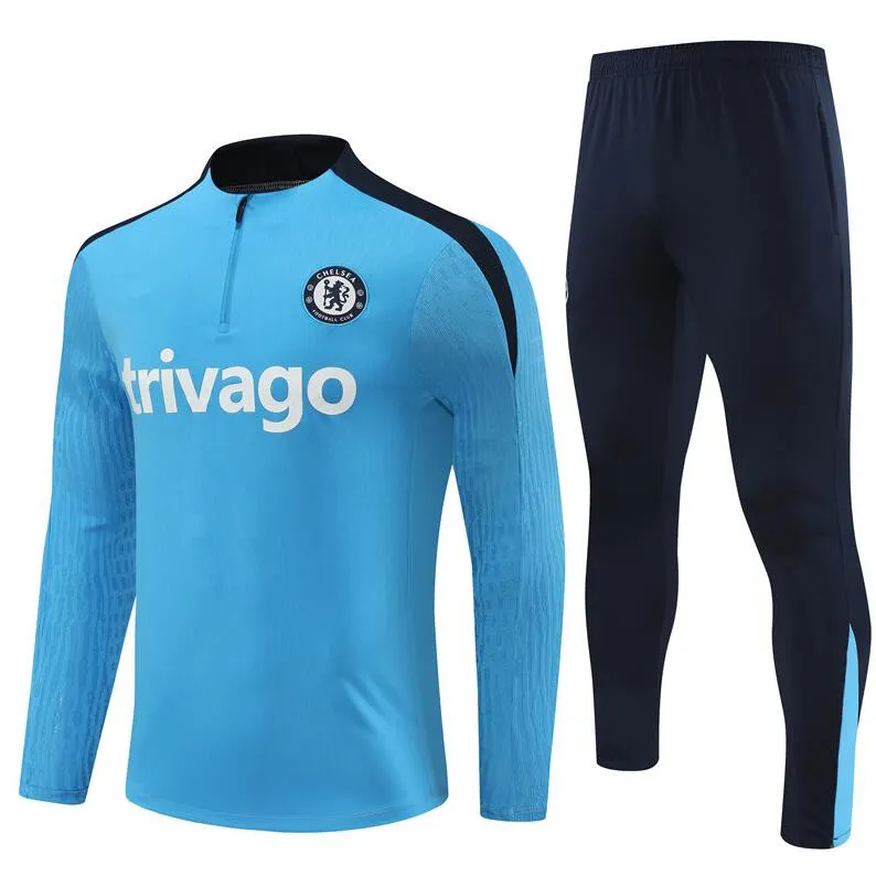 DHgate 2024 Chelsea F.C. ZIYECH Football Tracksuit Official CFC Training Kit for Men Kids in Blue Sports Outdoors