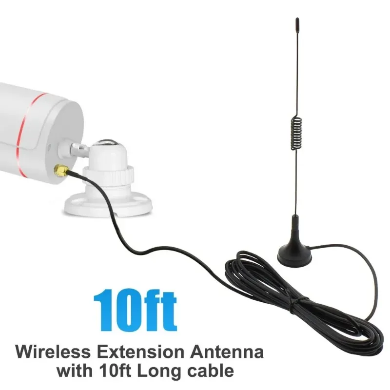 ANPWOO 3M 10ft WiFi Antenna Extension Cable Tord para câmera de segurança sem fio
