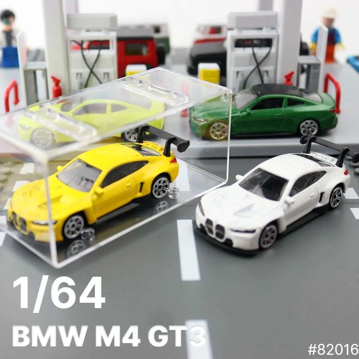 Modèles Diecast Cars 1/64 BMW M4 GT3 Toy Car 1/64 Racing 3 pouces Mini Modèle Free Wheel Die Die Casting Metal Series Childrens Gift WX