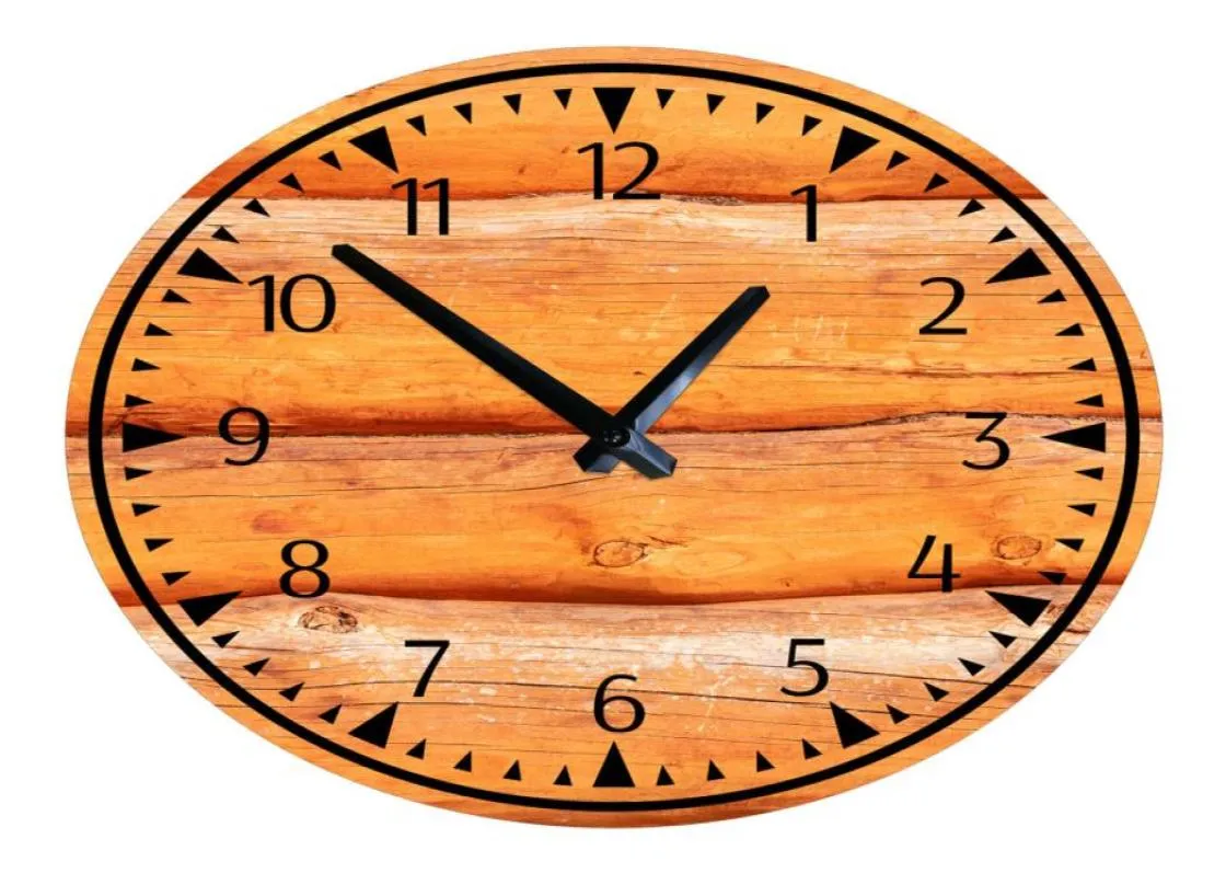 10 -calowy nowoczesny design drewniany zegar ścienny rustykalny wiejski drewno do dekoracji salonu dekoracyjny L2209224299510