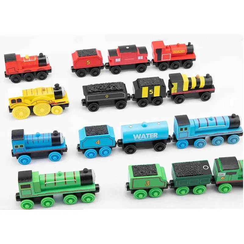 Diecast Model Cars Thomas and Friends Wood Train Set Thomas Edward Percy Gordon Model Toy Magnet Railway Train WX