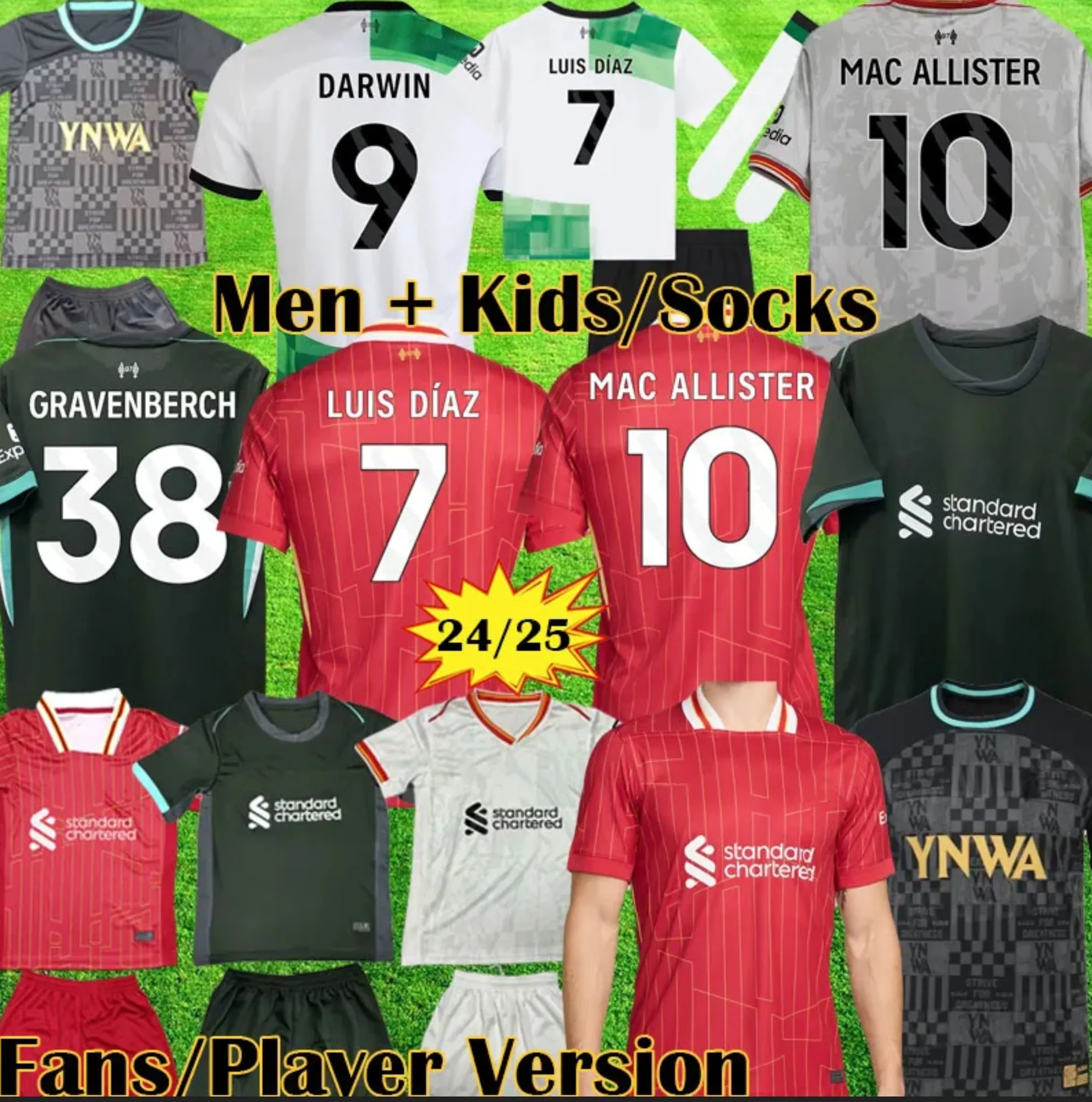 goalkeeper jersey ALLISTER SZOBOSZLAI GRAVENBERCH soccer jerseys GAKPO DARWIN Mohamed liverp oolf lf fc jersey 24 25 football CARVALHO Shirts men kids Kits A.BECKER