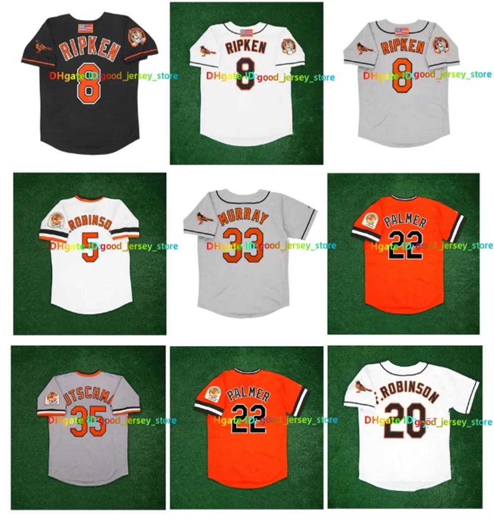 Cal Ripken Jr. Frank Brooks Robinson 1984 Cooperstown Orioles Baseball Jersey Eddie Murray Jim Palmer Mike Mussina Roberto Alomar Boog Powell Belle Baines men women