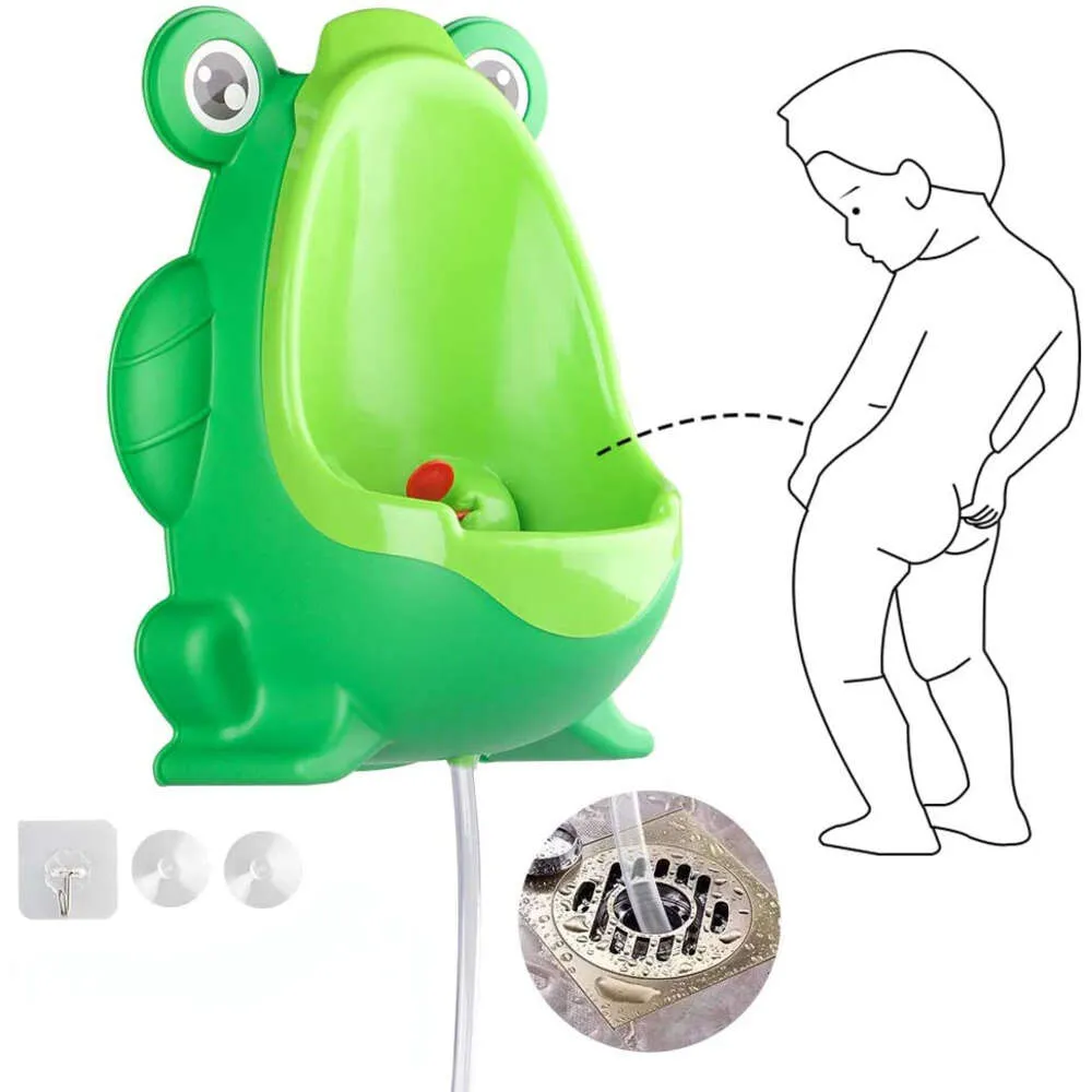 Cute Froggy Potty Urinal, Wall-Mount Pee Trainer for Boys Green