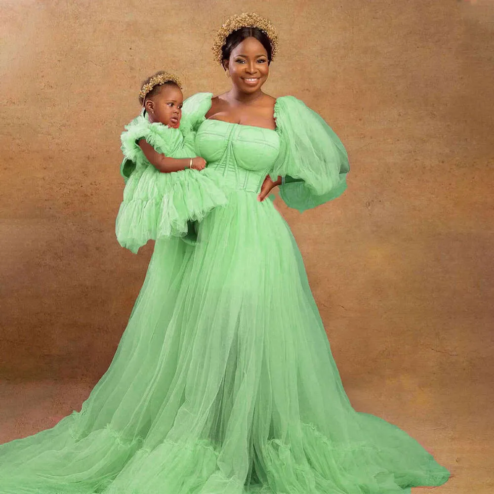 Mulheres grávidas vestido de maternidade do baile para sessão de fotos, tule tule mãe, menina de flor de aniversário de festa de aniversário