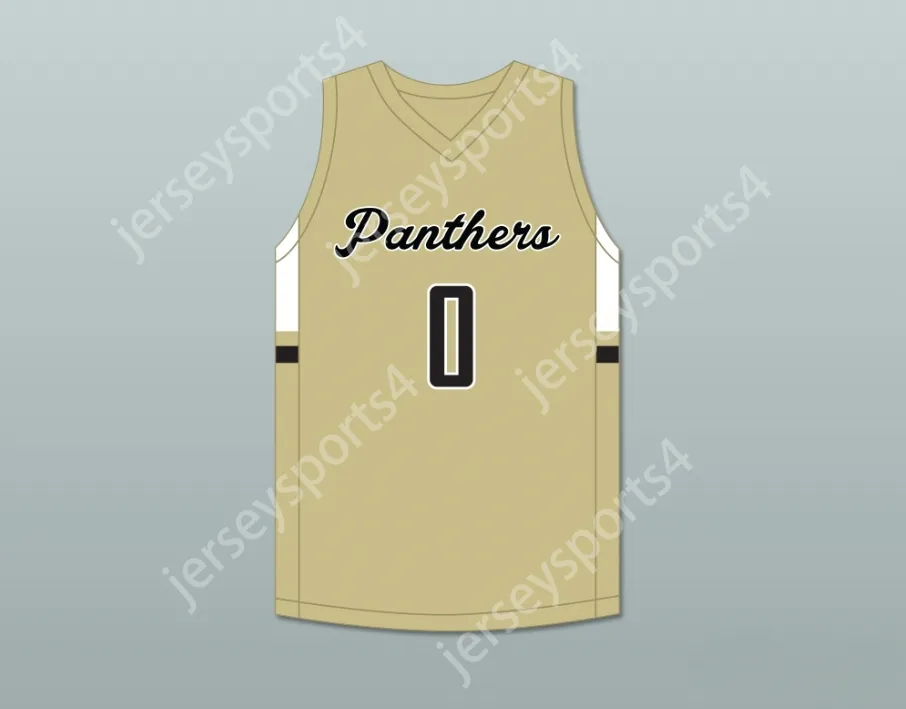 Nom personnalisé Nom Youth / Kids Trevor Keels 0 Paul VI Catholic High School Panthers Old Gold Basketball Jersey 1 cousu S-6XL